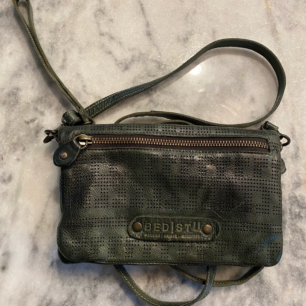 Green Bed Stu Fold over Crossbody